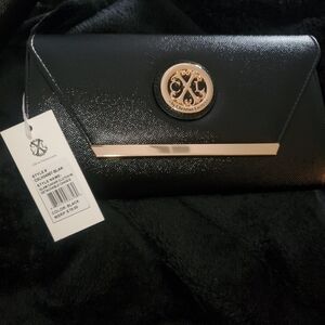 Christian Lacroix Black and Gold Clutch